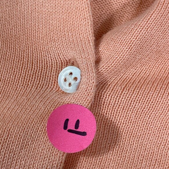 Vintage Lilly Pulitzer Sweater Womens Size Medium Cotton Button Up Short Length - Picture 3 of 11